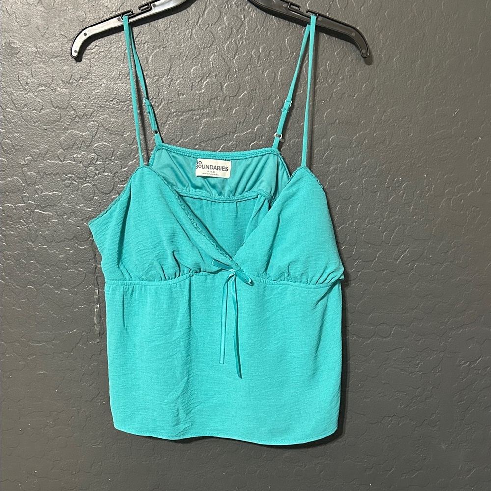 No Boundaries Turquoise Camisole Top
